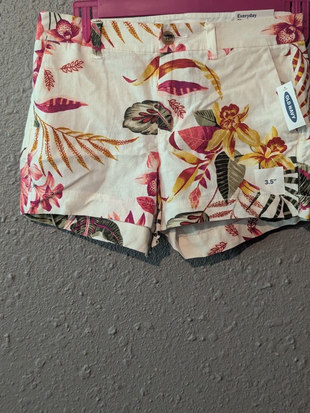 Sz 2 White Floral Tropical Print Women’s Shorts